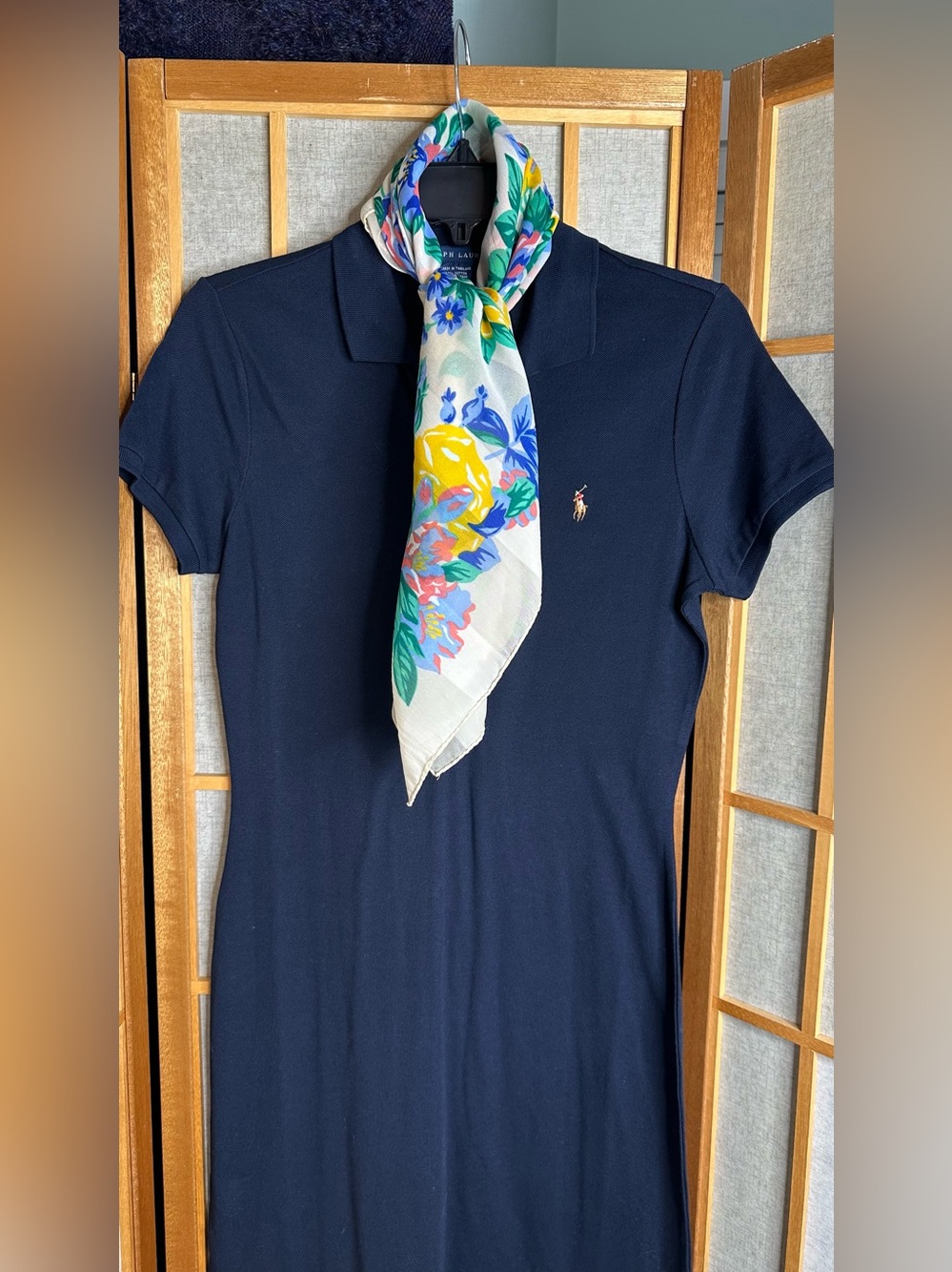 Ralph Lauren Navy Polo Maxi Dress with embroidered Pony. - Picture 7 of 7